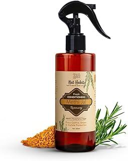 Nat Habit Rosemary Water Conditioning Methi Jal - Hair Serum, Hair Spray For Hair Growth, Hairfall Control, Smoothening, Softening With Apple Cider Vinegar,Methi, Rosemary & Sage 200ml