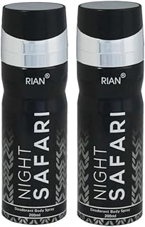 RIAN Night Safari Deodorant Body Spray - 200ml Set of 2