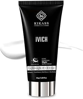 KIKASS iViCH ULTRA HYDRATING NIGHT REPAIR CREAM | Brightening | Anti-aging | Reduce Fine Lines & Wrinkles | Lightweight | Oil-Free | All Skin Types | For women & Men | 50 g