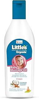 Little's Organix Baby Massage Oil with Natural Almond Oil, Vitamin E, Rosemary & Coconut Oil for Baby Massage | Clinically & Dermatologically Tested | Non-sticky Baby Oil for New Born | 200ml