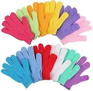 Rubyface Double Sided Exfoliating Gloves Body Scrubber,2 Pairs Scrubbing Glove Bath Mitts Scrubs for Shower, Body Spa Massage Dead Skin Cell Remover, for Men,Women and Children