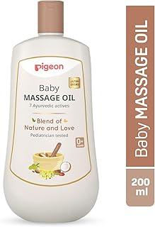 Pigeon Baby Massage Oil with Sweet Almond, Olive, Coconut, Sesame, Mustard, Castor & Soybean Oils – Nourishing & Gentle Moisturizer for Delicate Skin, Natural & Non-Greasy - 200 ml
