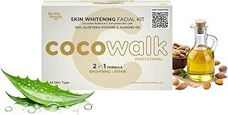 Cocowalk Professional Whitening Facial Kit - 50gm | Suitable for All Skin Types | Enriched with Aloevera Powder & Almond Oil | Increases Radiance & Stimulates Skin Cells