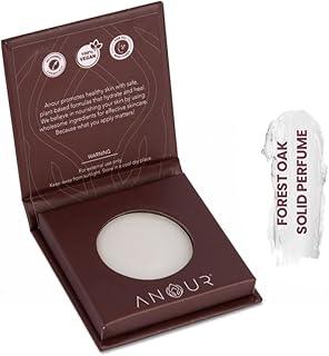 Anour Forest Alcohol Free Solid Perfume | Essential Oil + Shea Butter | Natural Vegan Deodorant | For Underarms, Heels | Pocket Perfume | Men & Women- 3.5 gms