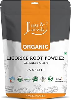 Organic Licorice Root/Mulethi/Atimadhuram Podi/Athimadhura Hittu Powder 227g - USDA Organi