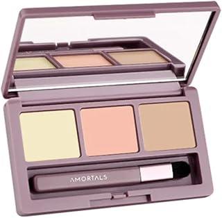 Three Color Concealer Waterproof Long Lasting Concealer Full Coverage, Palette Concealer Acne & Blemishes, For Under Eyes Dark Circles Cosmetic Makeup 3 in 1 Kit (Natural Color 01)