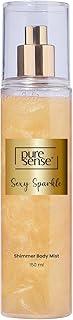 PureSense Sexy Sparkle Gold Shimmer Body Mist Spray for Women | Long Lasting Luxury Refreshing Fragrance | Travel Friendly | 150ml