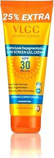 VLCC Matte Look Spf 30 PA ++ Sunscreen Gel Crème - 100g + 25g Extra - Helps Depigmentation, Non-Greasy Tinted Matte Formula with Broad Spectrum Protection