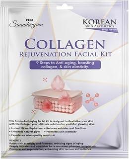 Korean Collagen Anti Aging & Skin Firming Facial kit | DIY Facial Kit For Women |Ultimate Glow |Removes Wrinkle & Dark Spot |Restores skin nutrients | Reduced pigmentation | Glowing Skin, Tightening & Firming & Rejuvenation Facial Kit For Women & Men 62 g