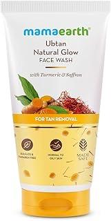 Mamaearth Ubtan Natural Glow Face Wash with Turmeric & Saffron | For Tan Removal & Skin brightening | SLS & Paraben Free | For All Skin Type | For Men & Women | 50 ml