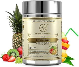 Khadi Natural Fruit Face Pack | Herbal Face Pack | Face Pack For Glowing Skin | Face Pack For Improving Skin Tone | Free From Harsh Chemicals | Suitable For All Skin Types, 50 Gram