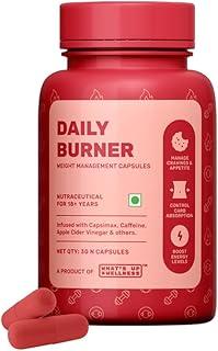 What's Up Wellness Daily Burner Capsules with CarbBliss® & ACV | Weight Loss Supplement For Women & Men | Helps Manage Cravings, Calories & Carbs | 30 Capsules