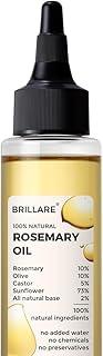 Brillare Rosemary Oil For Rapid Hair Growth | Improves Hair Thickness | Controls Hair Fall & Nourishes Scalp | 100% Natural, Non Greasy Hair Oil For Men & Women (100 ML)