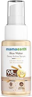 Mamaearth Rice Water Dewy Active Serum with 10% Niacinamide, Rice Water & Hyaluronic Acid - 50 ml For Glass Skin | Gives Dewy Finish |Brightens Skin|Suits All Skin Types