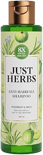 Just Herbs Anti Hairfall Shampoo | Rosemary, Amla & 12 Herbs | Reduces Hair fall by 8X from 1st wash | Ayurvedic Shampoo f Pack of 3