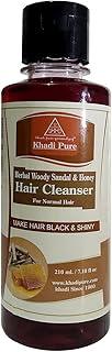 Khadi Pure Herbal Woody Sandal & Honey Shampoo/Hair Cleanser, 210 Ml,Brown