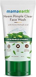 Mamaearth Neem Pimple Clear Face Wash With Neem & Salicylic Acid|Fights Pimples|Reduces Marks|Purifies Skin|Gently Cleanses|Controls Excess Oil|For All Skin Types|For Men And Women|150 Ml