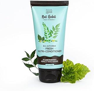 Nat Habit Rosemary Conditioner for Women & Men Hairfall | Bio-activated for Dry & Frizzy Hair | Moisturizing & Nourishing with Argan Oil for Shiny Hair, Suitable for Curly, Dry & Frizzy Hair & Oily Scalp,150ml