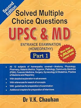 Solved Multiple Choice Question UPSC & MD Entrance Examination in Homeopathy - Part 1 |