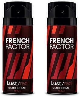 The French Factor Lust Red Deodorant Body Spray For Men, Combo (150ml, Pack of 2)