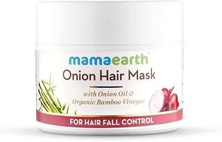 Mamaearth Onion Hair Mask For Men And Women 200 Millilitre - With Onion Oil & Organic Bamboo Vinegar - Damaged Hair & Hair Fall Control, Bamboo