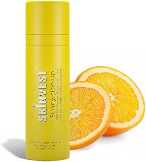 Skinvest Sunny Side Up Ultra Lightweight SPF 50+ PA ++++ Sunscreen 50ml For Men & Women, Protects From Sun Damage, Broad Spectrum UVA/UVB Protection, Non Greasy, Non Sticky, No White Cast, Suitable For All Skin Types