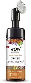 WOW Skin Science Ubtan Foaming Face Wash | Built in Brush for Deep Cleansing | Turmeric & Saffron | All Skin Types | Bright, Clear Skin | Paraben & Sulphates Free| Face Wash for Women & Men | 150 ml