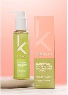 Klenvor Hydrating Face Wash (50ml) | Hyaluronic Acid + Tea Tree | Deeply Hydrates & Brightens | Paraben-Free | Vegan & Cruelty-Free | Suitable for All Skin Types | Dermatologically Tested