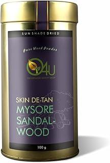 O4U Mysore Sandalwood Powder for De Tan, Glowing skin, Oil Control, Fades Acne Scars & Ageing Marks | Chandan Powder | USDA Certified, 100% Pure & Organic | (100g)