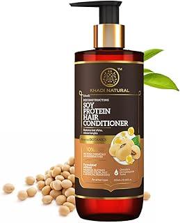 Khadi Natural Soy Protein Hair Conditioner - Organic Nourishment for Strong, Shiny, Silky Smooth Texture - Suitable for All Hair Types - POWERED BOTANICS, 310 ml