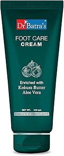 Dr Batra's Foot Care Cream, Enriched With Kokum Butter, Olive Oil & Echinacea Purpurea, Formulated with naturals, SLS & Paraben free, Cream for smooth & supple skin (100g)