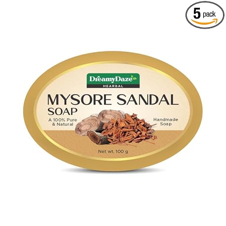 Mysore Sandal Herbal Soap with Coconut Oil, Honey & Glycerin - Deep Cleansing, Skin