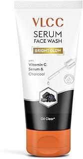 VLCC Serum Facewash - 100ml | with Vitamin C Serum Rich in Antioxidants & Charcoal for Oil Control and Detoxifies Skin & Bright Glow | Dermatologically Tested