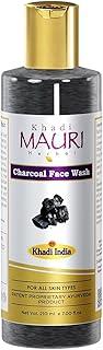 Khadi Mauri Herbal Charcoal Face Wash - Fairness & Skin Whitening + Oil Control & Anti Acne - SLES & Paraben Free, Grey, 210 ml