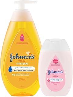 Johnson's Baby No More Tears Shampoo, 500ml with Baby Lotion, 100ml