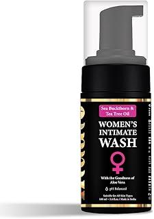 Indalo Intimate Wash for Women with the goodness of Aloe vera and 100% Alcohol-Free | pH Balanced | Paraben-Free | Sulfate-Free | 100ml