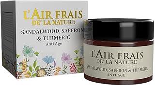 L'AIR FRAIS ANTI AGE | Face Cream | Sandalwood, Saffron & Turmeric | Enhances Your Skins Ability | Non-Greasy | Deeply Hydrate and Nourish Skin | 50 gm