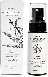 Secret Alchemist Calm Face & Body Mist | Hyaluronic Acid | Hydrates, Refreshes & Helps with Stress Relief & Relaxation | Infused with Lavender & Patchouli - 50ml