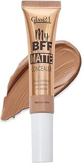 Glam 21 My BFF Matte Liquid Concealer|Full Coverage, Waterproof, Hydrating |Lightweight, Long Wearing Formula For All Skin Tone Matte Finish -8gm-Medium Olive