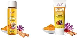 Iba Ubtan Toner, 130ml with Turmeric, Saffron & Sandalwood extracts For Pore Minimizing and Glow Ubtan Face Wash, 100ml for all Skin type with Turmeric, Saffron & Sandalwood for Tan Removal & Glow