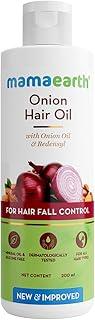 Mamaearth Onion Hair Oil with Onion Oil & Redensyl for Hair Fall Control | Boosts Hair Growth | Adds Strength & Shine | 200 ml