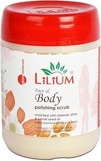 Lilium Face & Body Polishing Scrub For Dull & Uneven Skin Tone | Remove Dirt & Dead Skin & Improve Skin Texture | For Skin Relaxation & Revitalization (For Women & Men), 900ml