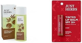 Just Herbs Skin-Rejuvenating Ayurvedic Face Wash Cleanser - 100 ML & Just Herbs Tinted Lip Balm 4 g (Cherry) Combo