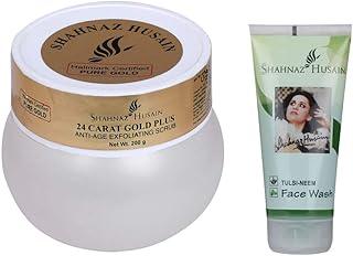 Shahnaz Husain 24 Carat Gold Plus Anti-Age Exfoliating Scrub - 200GM