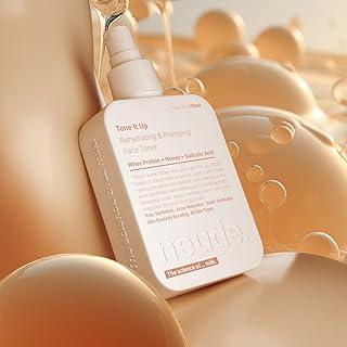 Neude Face Toner Niacinamide - 100ml with Whey Protein, Milk Peptides, 2% Salicylic Acid for Oil & Acne Free Skin, Hydrating, Fades Blemishes, Brightens & Smoothen Skin, Tightens Pores