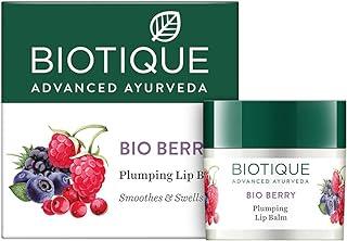 Biotique Berry Plumping Lip Balm | Smooths and Nourishing| Swells lips| Moisturized and hydrated | Long Lasting Protection and Refreshing |100% Botanical Extracts| All Skin Types | 12G