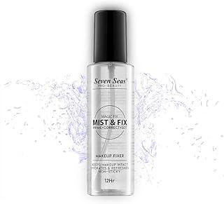Seven Seas Mist & Fix Makeup Fixer Prime + Correct + Set 12Hrs Long Lasting Misty Finish Professional Makeup Fixer Spray For Face Makeup | Vitamin- E | (Transparent)