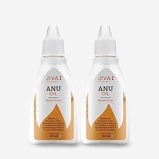 Jiva Anu Oil 20ml | 100% Ayurvedic Formulation | Clears blocked Channels Of Nasal Passage | Prevents Hair Loss & Graying | Helps With Heahache, Migrane & Sinus Disease (Pack of 2)