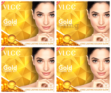 VLCC Gold Facial Kit (60gm Each) combo pack of 4 boxes