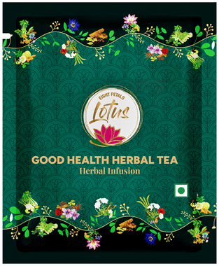 Eight Petals Lotus Good Health Herbal Tea Infusion Sachet box of 15 sachets